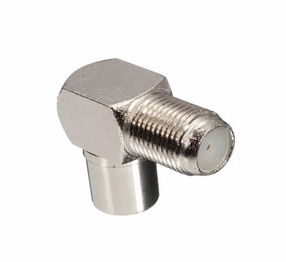 90 Degree Right Angled TV Aerial Cable Connector RF Coaxial F Female to TV Male Plug to Female Socket In Pakistan 90 Degree Right Angled TV Aerial Cable Connector RF Coaxial F Female to TV Male Plug to Female Socket In Pakistan