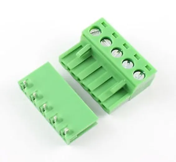 5 Pin Connector PCB Mount Right Angle, Bent Screw Terminal