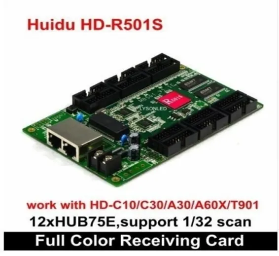 HUIDU HD-R501S 1/32 Scan Full Color LED Display Receiving P10,P8.P6.P5.P4.P3 HUIDU HD-R501S 1/32 Scan Full Color LED Display Receiving P10,P8.P6.P5.P4.P3