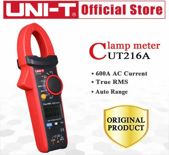 UNI T UT216A True RMS Digital Clamp Meter 600A UNI T UT216A True RMS Digital Clamp Meter 600A