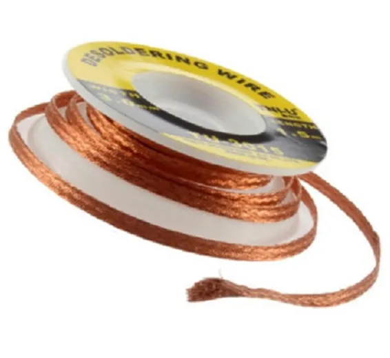 2ft Braid Solder Remover Wick 0.75m 2.0 mm Desoldering Copper Spool Wire 2ft Braid Solder Remover Wick 0.75m 2.0 mm Desoldering Copper Spool Wire