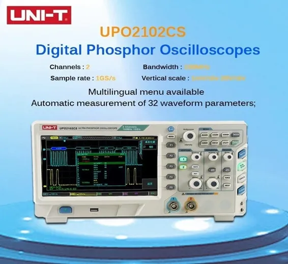 Digital Oscilloscope 2 Channel DSO 100MHz UNI T UPO2102CS