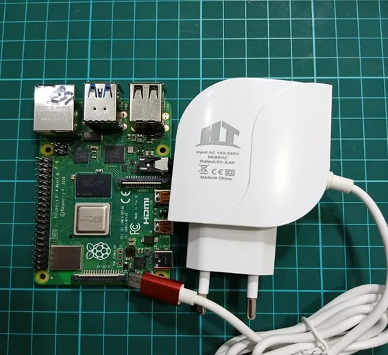 5V 3A Power Supply Adapter For Raspberry Pi 4 + Type C Cable