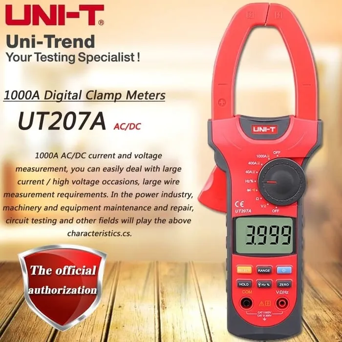 UNI T UT207A Digital Clamp Meter 1000A in Pakistan