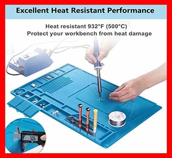 Silicone High Temperature Resistant Heat Insulation Mat with Scale Rul