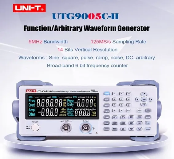 UNI T UTG9005C II Arbitrary Waveform Function Generator UNI T UTG9005C II Arbitrary Waveform Function Generator