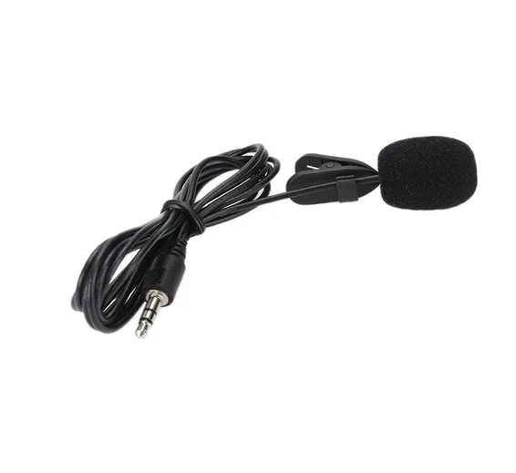 Clip-on Collar Mic Microphone - 3.5mm For DSLR Other Equipment Youtube - Black