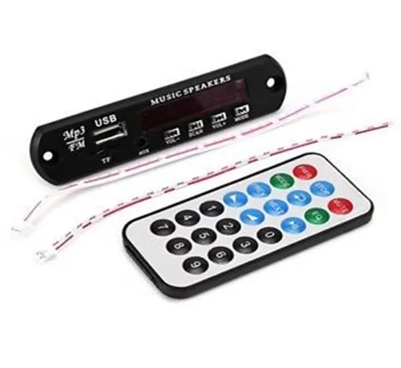 MP3 Player Amplifier Panel LED 5V Audio Module Support FM Radio USB TF AUX Remote No Bluetooth