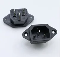 3 Pin Male Power Socket (Computer Power Socket) 3 Pin Male Power Socket (Computer Power Socket)