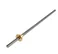 350mm x 8mm Threaded Screw Rod with Brass Nut