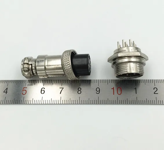 XLR 5 Pin Cable Connector 16mm Chassis Mount 5pin plug Adapter