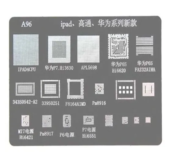 IC Chip BGA Reballing Stencil Kits Set Solder Ipad IPAD4CPU in Pakistan IC Chip BGA Reballing Stencil Kits Set Solder Ipad IPAD4CPU in Pakistan