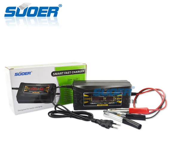 12V 10A Portable Car Battery Charger With Digital Display (Son-1210d)