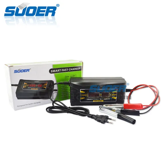 12V 10A Portable Car Battery Charger With Digital Display (Son-1210d) 12V 10A Portable Car Battery Charger With Digital Display (Son-1210d)