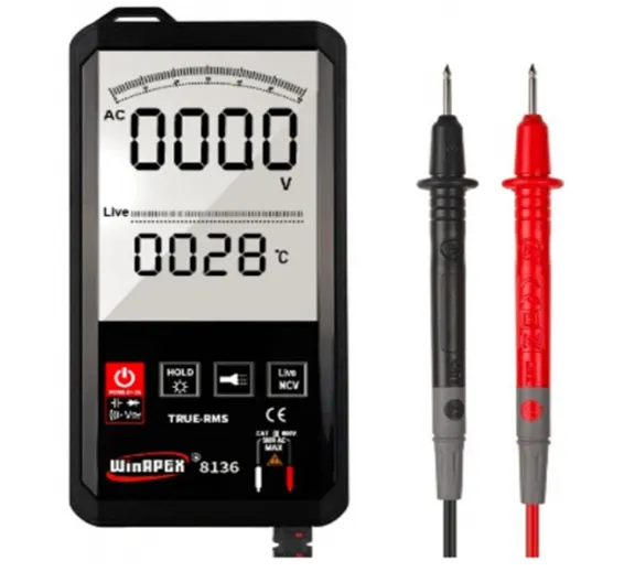 ET 8136 ET8136 Touch Screen Digital Multimeter LCD Automatic AC DC Voltage NCV True RMS Temp Resistance Capacitance Meter Diode Buzzer ET 8136 ET8136 Touch Screen Digital Multimeter LCD Automatic AC DC Voltage NCV True RMS Temp Resistance Capacitance Meter Diode Buzzer
