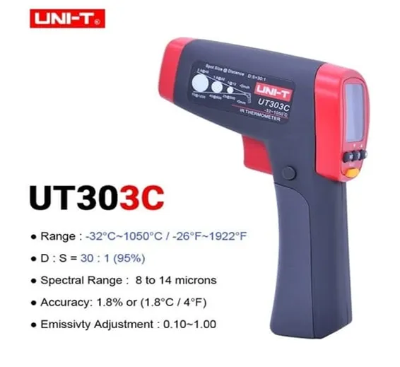 Digital Infrared IR Laser Thermometer UNI T UT303C Digital Infrared IR Laser Thermometer UNI T UT303C