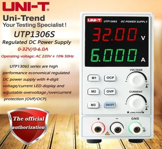 UNI T Adjustable Digital DC Power Supply UTP1306S 32V 6A Single Channel 4Bits 220V Input OVP Mobile Phone Repair Supply