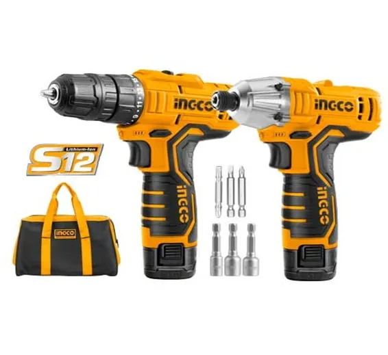 INGCO Lithium-Ion Cordless 2-Pc. Combo Kit CKLI1201 INGCO Lithium-Ion Cordless 2-Pc. Combo Kit CKLI1201
