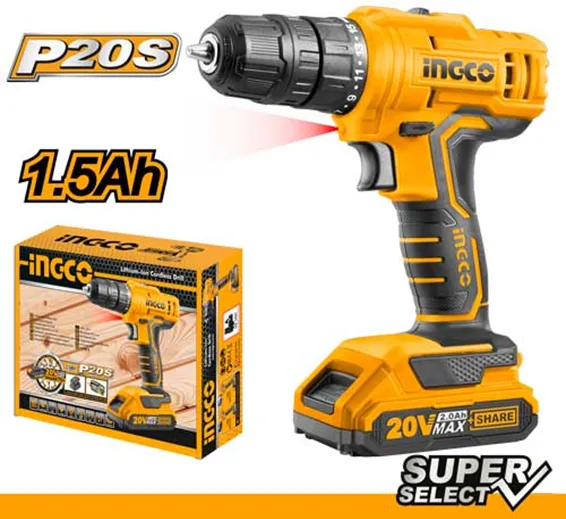 INGCO Lithium-Ion cordless drill CDLI20011 INGCO Lithium-Ion cordless drill CDLI20011