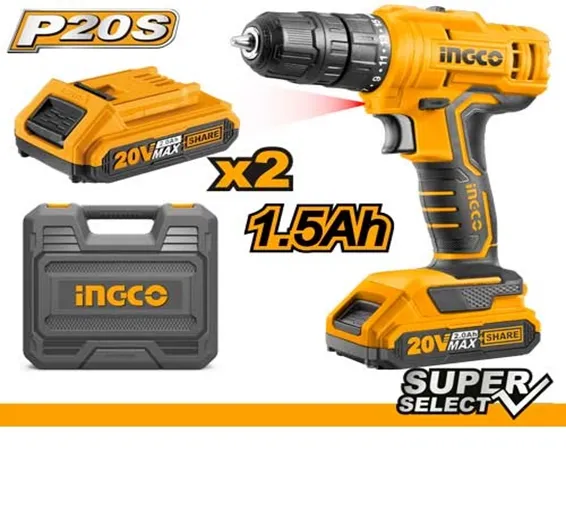 INGCO Lithium-Ion cordless drill CDLI20012 INGCO Lithium-Ion cordless drill CDLI20012