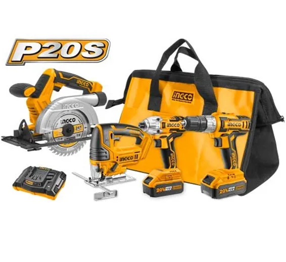 INGCO Lithium-Ion Cordless 4-Pc. Combo Kit CKLI2010 INGCO Lithium-Ion Cordless 4-Pc. Combo Kit CKLI2010
