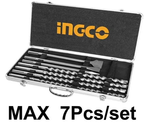 INGCO SDS Max hammer drill bit and chisel set AKD5075 INGCO SDS Max hammer drill bit and chisel set AKD5075