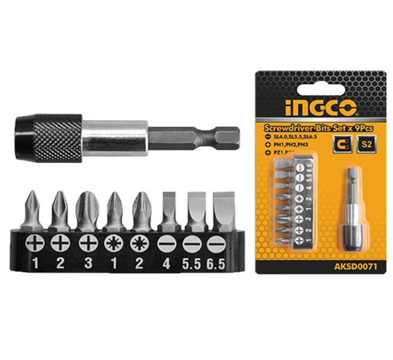 INGCO 9pcs Screwdriver Bits Set AKSD0071 INGCO 9pcs Screwdriver Bits Set AKSD0071
