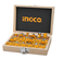 INGCO 12pcs Router bits set(6mm) AKRT1201