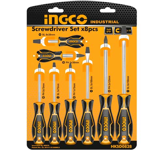 INGCO 8 Pcs screwdriver set HKSD0828 INGCO 8 Pcs screwdriver set HKSD0828