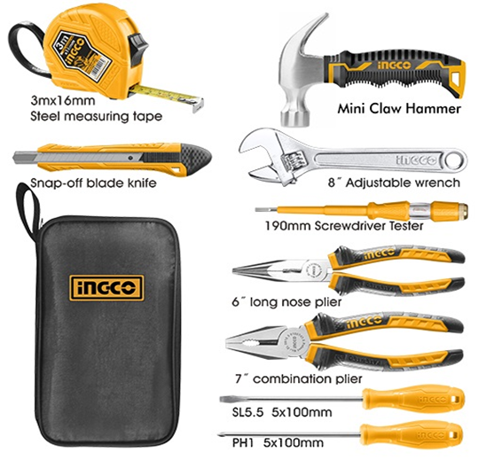 INGCO 9pcs handtools set HKTH10809