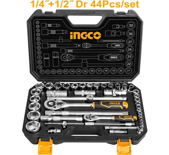 INGCO 44Pcs 1/4"+1/2" socket set HKTS42441 INGCO 44Pcs 1/4"+1/2" socket set HKTS42441