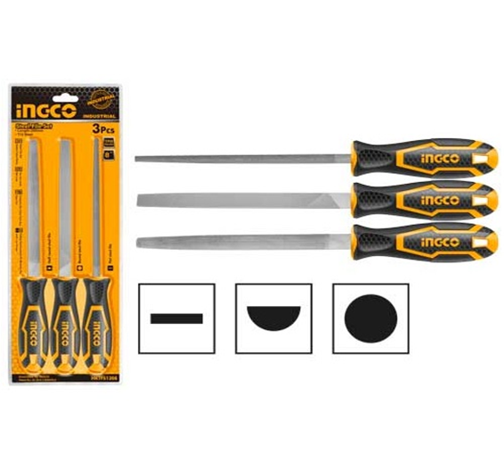 INGCO 3pcs steel file set HKTFS1308 INGCO 3pcs steel file set HKTFS1308