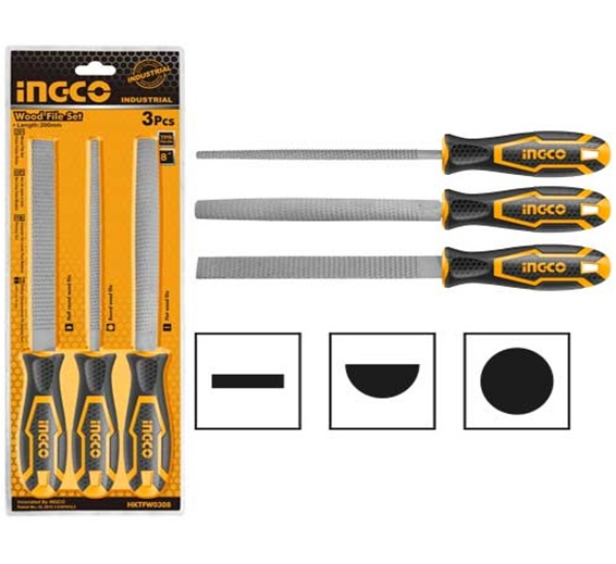 INGCO 3pcs wood file set HKTFW0308 INGCO 3pcs wood file set HKTFW0308