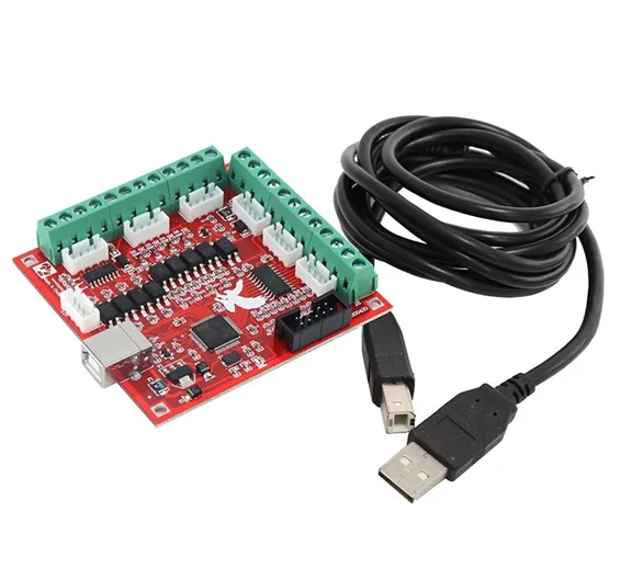 CNC USB MACH3 100Khz Breakout Board 4 Axis Interface Driver Motion Controller