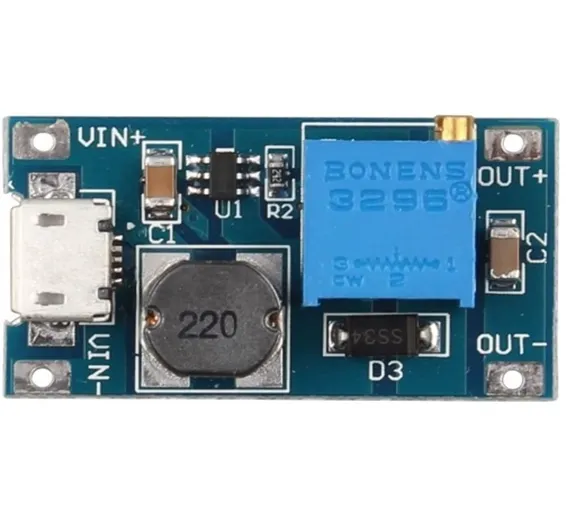 Boost Converter 2A MT3608 Module DC-DC Step-Up module Micro USB In Pakistan Boost Converter 2A MT3608 Module DC-DC Step-Up module Micro USB In Pakistan