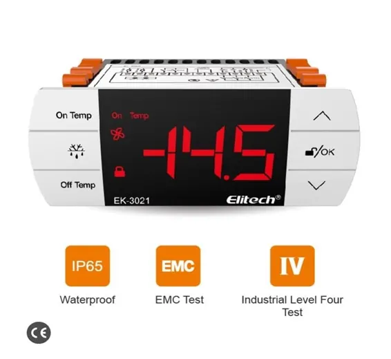 EK-3021 Digital Temperature Controller Refrigeration System with Defrost Mode Elitech in Pakistan