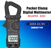 ET8203 WinAPEX 8203 600A AC/DC Digital Clamp Meter