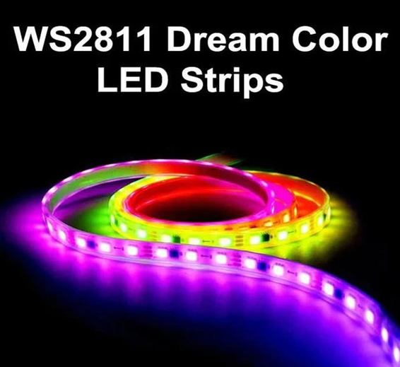 12v WS2811 LED Strip Lights, RGB LED Pixel Strip 5m 300 LEDs IP30 Addressable Intelligent LED Light Strip for Advertising Decoration DIY Projects in Pakistan