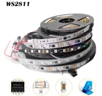 12V WS2811 Addressable RGB Pixel LED Strip Light – 30, 60 LEDs – IP30, IP65, IP67 (Black/White PCB) - Pakistan